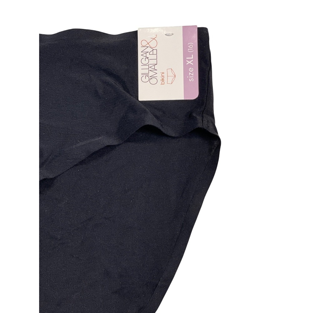 Gilligan & OMalley Bikini Underwear XL (16) Black Nylon & Spandex Blend‎ New - Picture 2 of 5